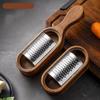 2025 New Stainless Steel Cheese Grater with Acacia Wood Storage Case Cheese Slicer Shredder Kitchen Gadget for Baking Cooking