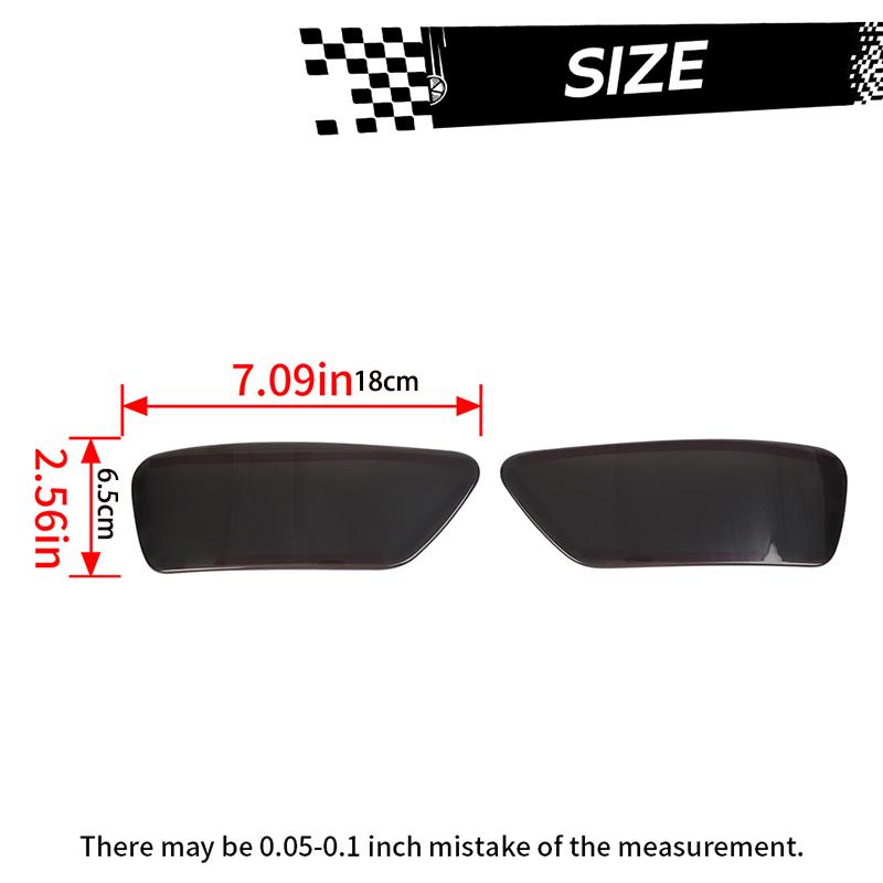 Bil Bakre Tåkelys Lampe Deksel ABS Lampe Dekorasjon For Jeep Grand Cherokee For Jeep Compass For Dodge Journey Bil Eksteriør Tilbehør, Røkt Svart