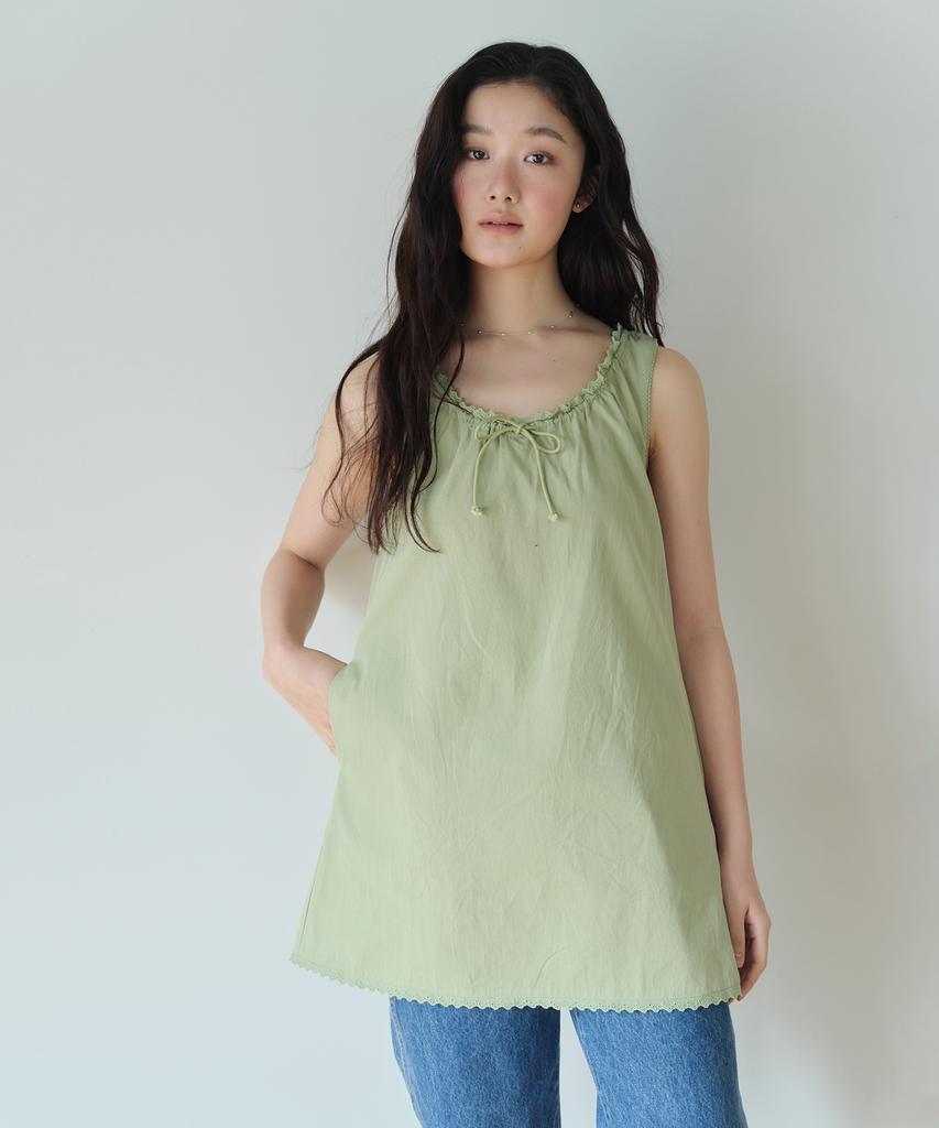 Hombadittingjeu Lace Sleeveless Dress (Green)