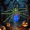 Halloween Glowing Light Realistic Skeleton Spider Shape Ornament with LED Light Portable Lightweight Halloween Decoration