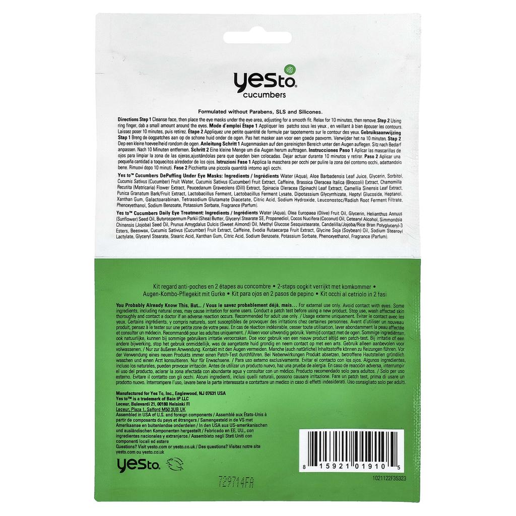 Step 2 Eye Kit, Sensitive Skin, Cucumber, 3 Kits