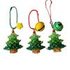 1pc Christmas Beaded Tree Star Bell Pendant for Bag Keychain Christmas Tree Ornament Party Home Decor Gift Accessories Keychain