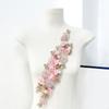 Sewing On Lace Flower Embroidered Patches Rhinestones Embellished Appliques For Handmade Garment Dress Jeans Decoration