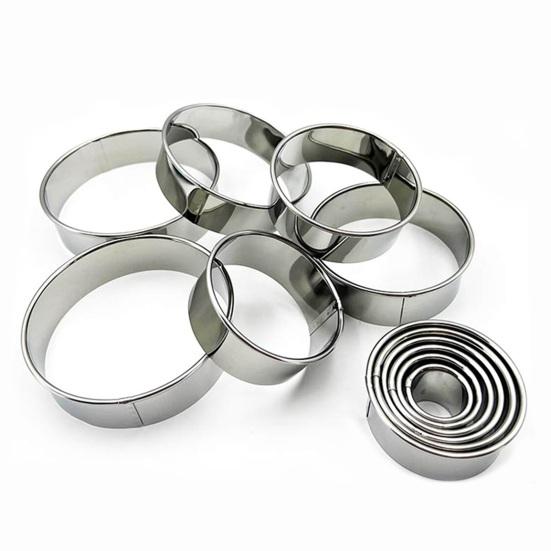 1 Set Cookie Cutter Stainless Steel Circle Biscuit Cutter Effortless Cookie Shaping Pastry Tool for Home