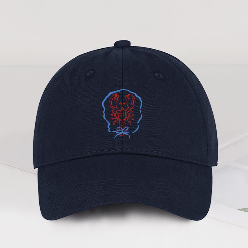 

Bow-Tie Lobster Print Soft-Top Baseball Cap Soft, Comfortable, Lightweight, Breathable Cute, Playful, Trendy, Fashionable Unisex