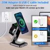 DH11 3-in-1 Foldable Charging Stand Phone Watch Earphone Zinc Alloy Magnetic Wireless Charger