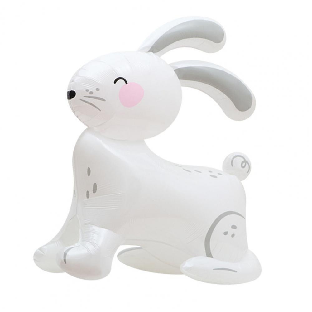 Rabbit Balloon Lovely Cartoon Animal Inflatable Toy 4D 4D Standing Rabbit Balloon Easter Bunny Aluminum Foil Balloon Party Decor