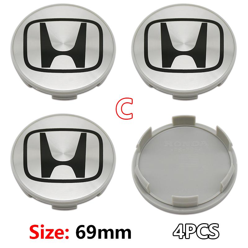 4Pcs ABS 58mm 69mm Car Wheel Center Hub Center Cap Rim Hub Dustproof Cover Emblemem For Honda Accord CRV XRV Civic Odyssey Acces aju256