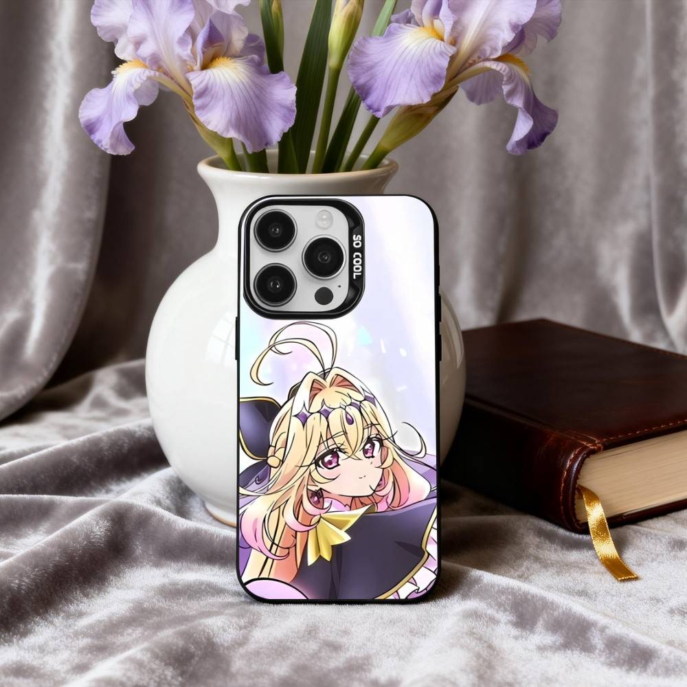 M-Moria L-Luruka Star D-Detective Precure Phone Case For iPhone17,16,15,14,13,12,11 Plus,Pro Max Black Candy Silver Plated Cover iPhone16promax