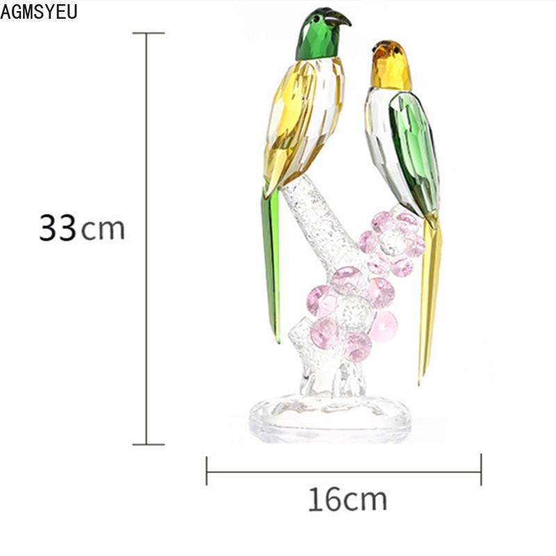 Modern simplicity creative simulation crystal bird sculpture decoration desk home TV wine cabinet living room decoration