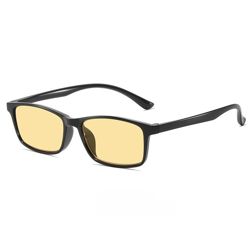 Męskie Kwadratowe Okulary do Widzenia w Nocy Modne Wysokiej Rozdzielczości Żółte Soczewki Okulary do Czytania Damskie Plus Dioptria Starczowzroczność
