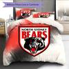North Sydney Bears Pattern Bedding Quilt Set Home Decoration Gift (1 * Duvet Cover + 2 * Pillowcase Without Core)