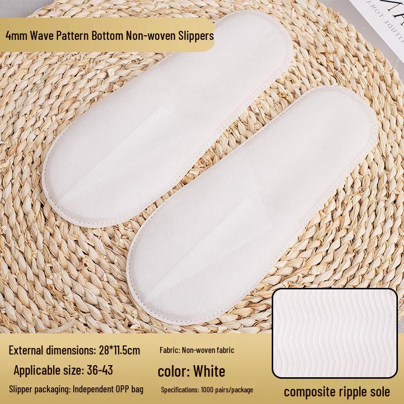 Washable Anti-Slip Hemp Cotton Linen Guest Slippers for Hotel & B&B