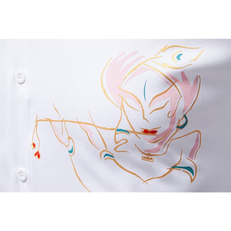 New Autumn Men's Fashion Printed Long Sleeve Shirt Solid Versatile Shirts Casual Social Wedding Party Business Office Nightclub