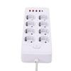 5.91ft Power Strip 8 AC Outlets 5 USB Ports Flame Retardant Power Strip for Office Dorm Home Use EU Plug 100   240V