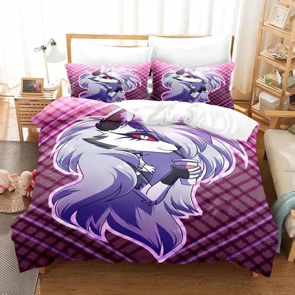 Loona boss bedding set single double queen king size bed cover adult Boys anime bedroom bed set  Quilt Cover Pillowcase