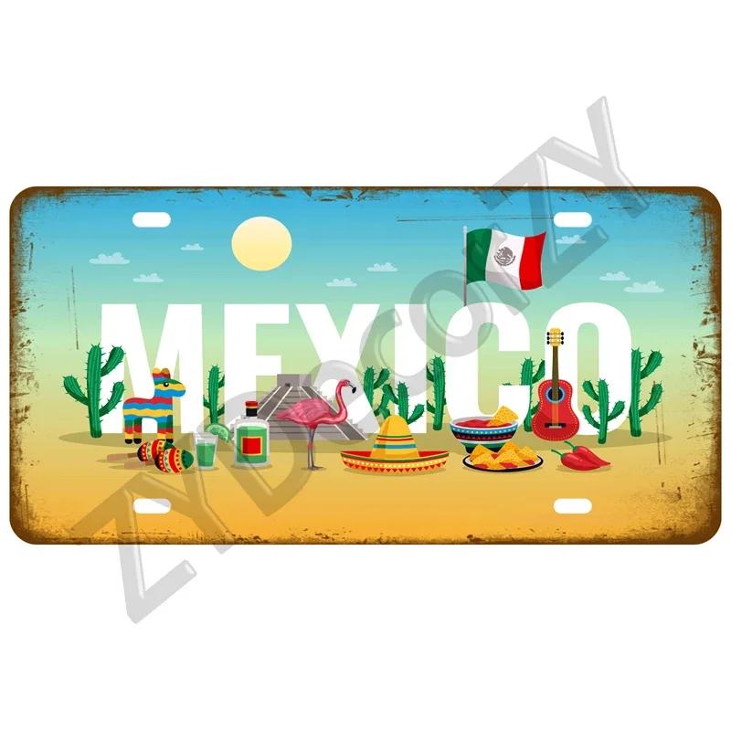 KLIOU Country Flag Tin Signs 15x30 Plaque France Spain Germany License Plate For Wall Home Restaurant Craft Bar Decor Metal Sign