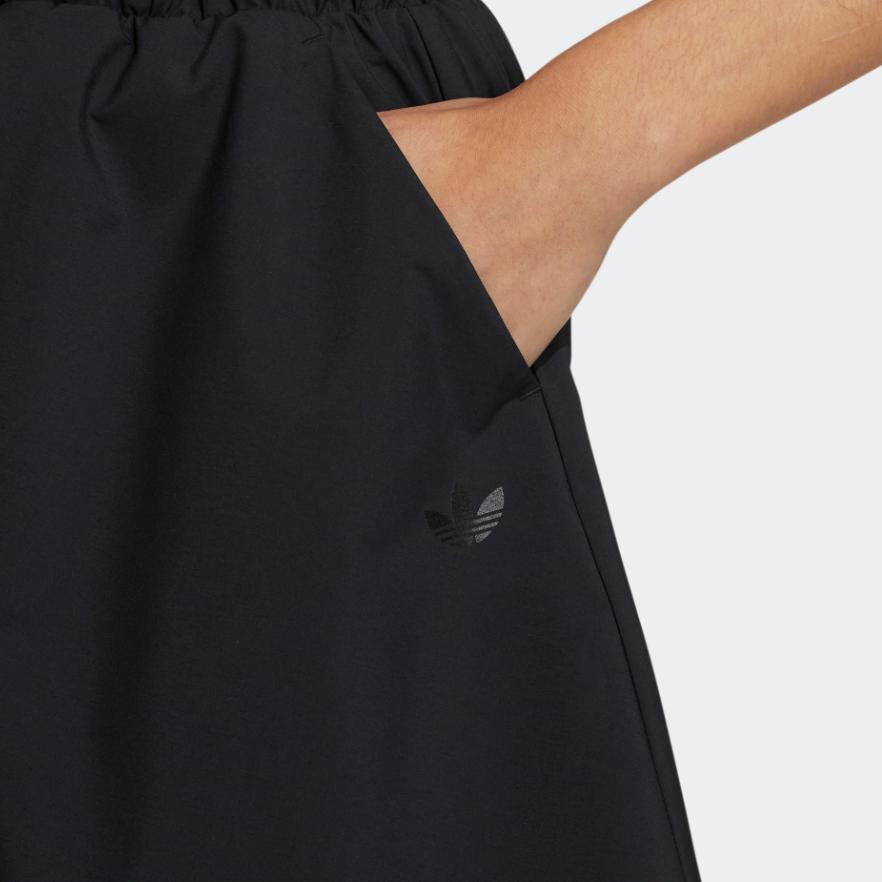 Adidas Originals Trefoil Solid Color Suspender Sports Dress Women Dress Black HS9495
