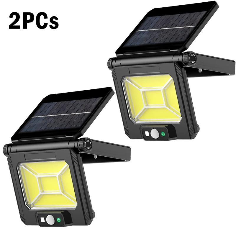 LED Solar Motion Sensor Wall Light 1/2 PCS Outdoor Solar Powered Lights For Yard Garden Fence Garage Waterproof Street Lamp