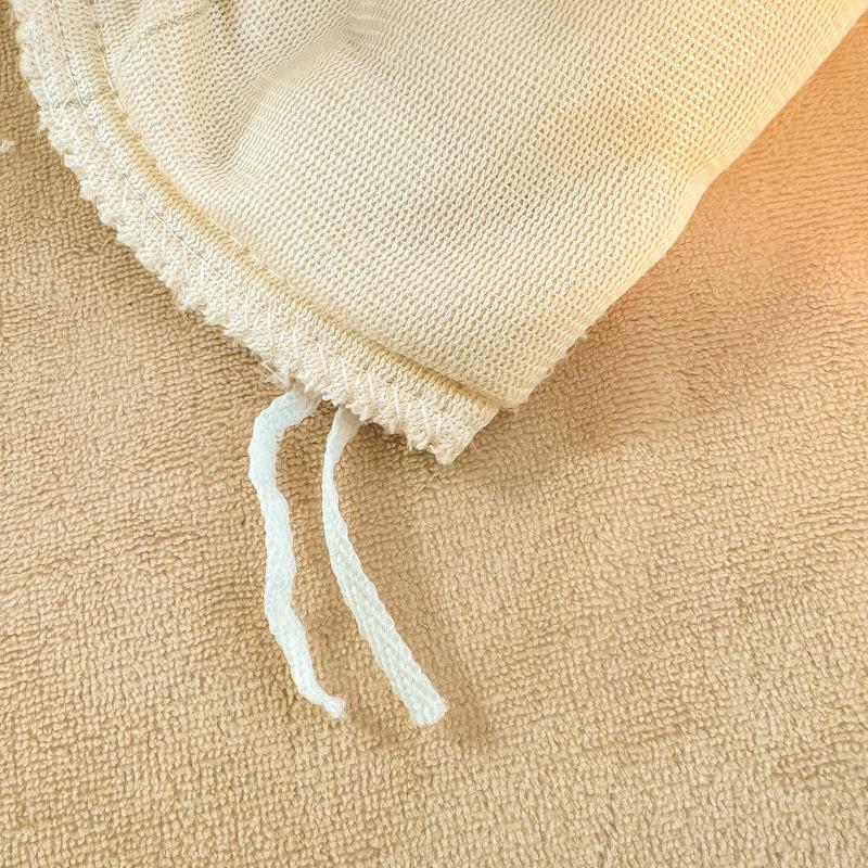Thickened Milk Fleece Solid Color Contrasting Color Double-Spell Four-Piece Set