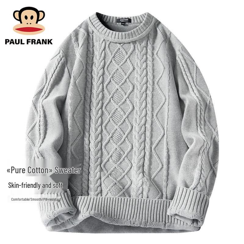 

Paul Frank Men s Striped Round Neck Pure Cotton Sweater XL