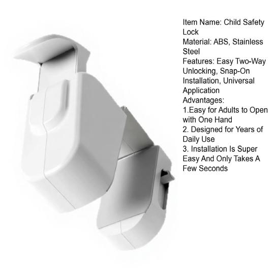 1/2 szt. Blokada Bezpieczeństwa dla Dzieci Zamykana na Zatrzask Blokada Drzwi Nie wymaga Narzędzi ani Klejów Łatwe Dwukierunkowe Odblokowanie Drzwi Wewnętrzne Blokada Bezpieczeństwa Zabezpieczająca przed Dziećmi