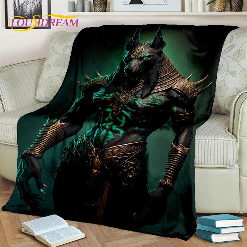 Anubis faraon Horus mumia mitologia egipska bogowie koc, miękki koc do rzucania dla domu sypialnia kanapa z funkcją spania narzuta na piknik koc dziecięcy
