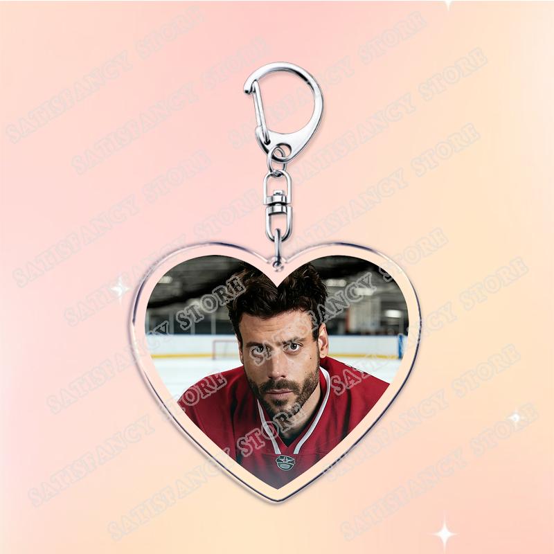 

Popular Heated Rivalry TV Show Heart Keychain for Accessories Shane Hollander Ilya Rozanov Love Keyring Jewelry Fans Gifts