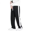 Foss Phil Men's Pants, Spring And Summer Loose Striped Casual Trousers, Draping Wide-Leg Straight Pants, Men's Clothing, 323 Dark Gray, XL