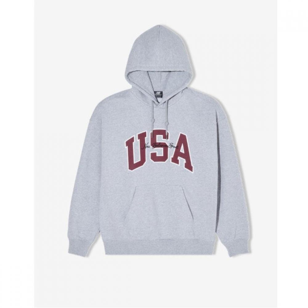 

New Balance Uni Usa Classic Hoodie Nbn0f1 (AC)Melange Gray/(090)S
