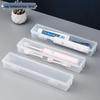 Compact Multifunctional Transparent Toothbrush and Toothpaste Travel Storage Box