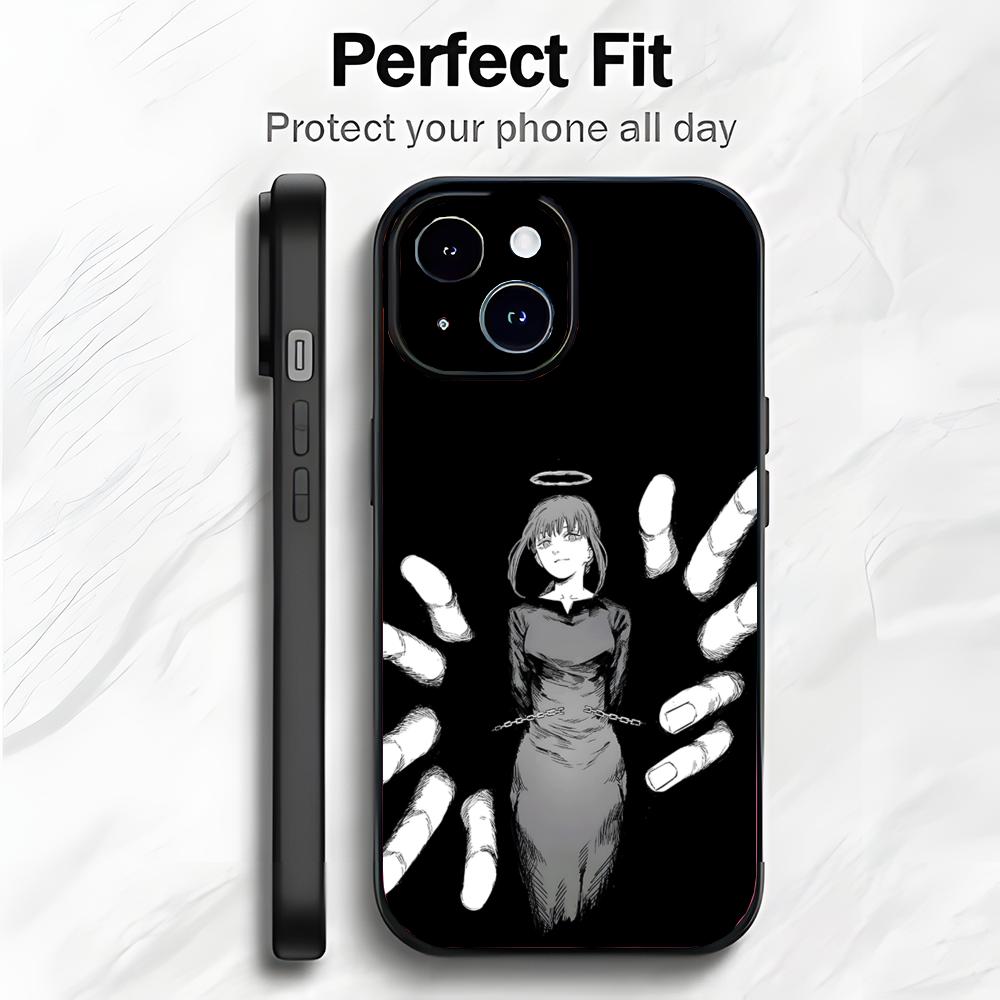Classic Japanese Anime C-Chainsaw Man Phone Case Phone Case Soft Packaging Lightweight For iPhone17 16 15 14 13ProMax