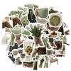 35pcs Minimalist Garden Stickers Natural Greenery  Stickers Green Decals For Notebook Luggage Mobile Phone Cup Suitcase