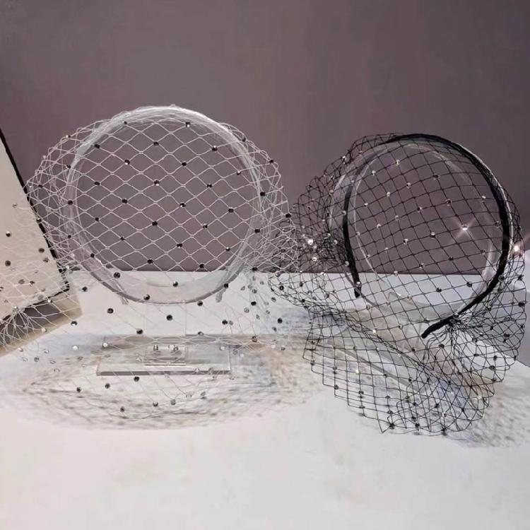 2pcs Wedding Fascinator Hair Hoop Rhinestones Crystal Headband Jewelry for Women