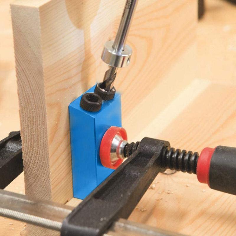 Twist Step Drill Bit With Stoper Locator For Kreg Jig Guide Manual Pocket Pilot Hole Depth Stop Collar 1/4 Hex Round Woodworking