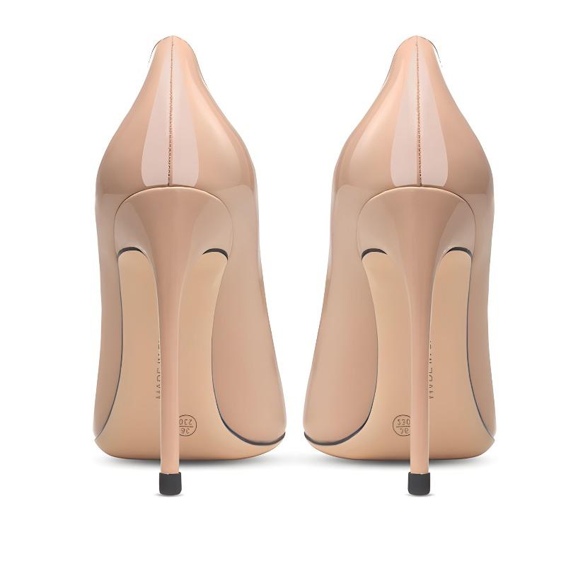 New Sexy Cm Pointed Head Shallow Mouth Patent Leather Stiletto Wedding Banquet Large Size Women's Shoes