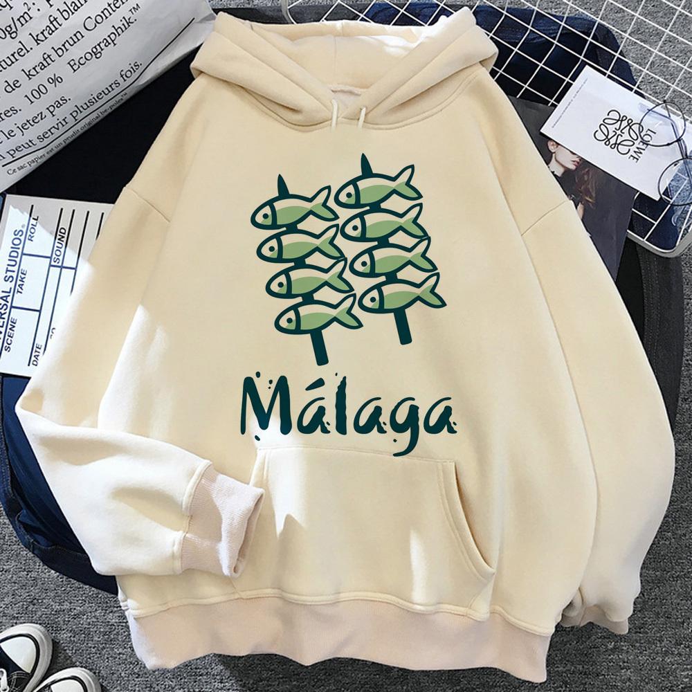 Malaga Hoodies Women Aesthetic Anime Winter  Tracksuit Hooded Shirt Women Vintage Sweater