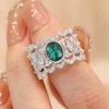 Classic Copper Alloy Zircon Ring Ladies Jewelry Wedding Promise Party Gift