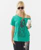 SCULPTOR Distressed Muse Tee Turquoise
