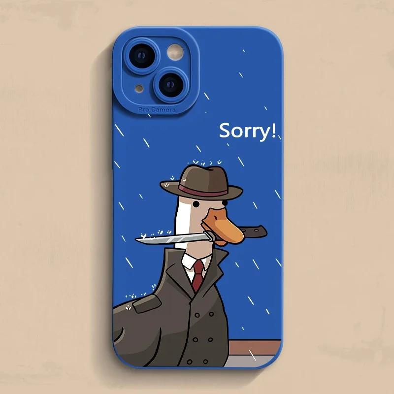 

Fun Duck Phone Case For iPhone 16 15 14 13 12 11 Pro Max Mini X XR XS Max 7 8 15 16 Plus SE Men Shock-Proof Silicone Soft Cover iPhone 15 Pro