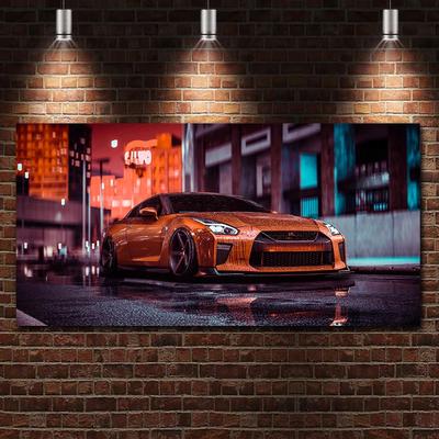 Modern Supercar Wall Art Oil Painting GT Car Wall Picture Supercar Poster