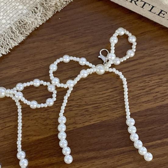 1 pár přívěsků na ozdobu bot Tvar mašle Umělá perla s klipsem Přívěsky na šněrování do bot pro sandály Příslušenství k botám Klíčenka Taška Přívěsky do auta