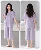 Women's Summer Modal Short Sleeve & Capri Home Set - Plus Size, Casual Ice Silk Cool Feel