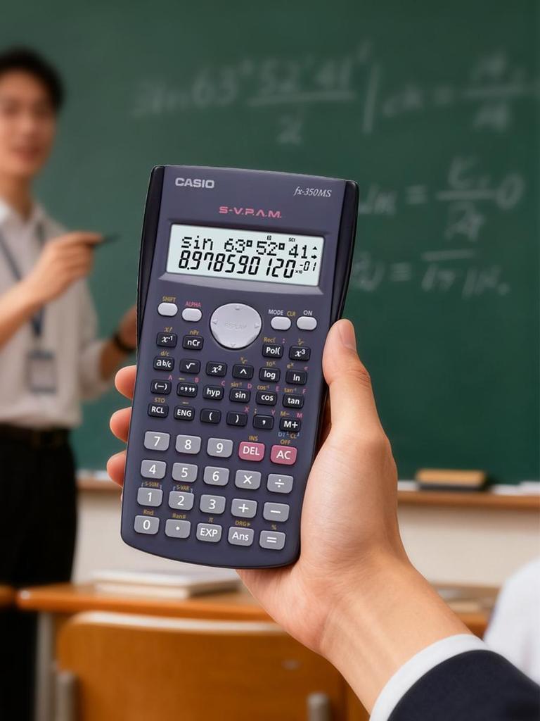 Casio Wissenschaftlicher Taschenrechner - Geeignet für Arbeit und Schule FX-350MS-SCHWARZ