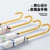 2025 New Straight Vinyl Umbrella Long Handle Parasol Leather Small Curved Handle Weather and Rain Umbrella