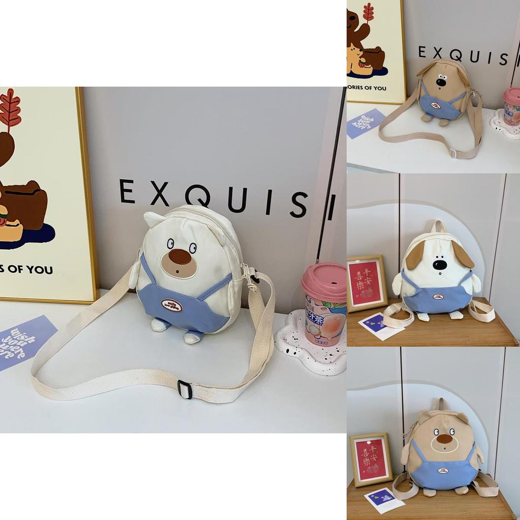 Cartoon Capybara Kids Crossbody Bag Lightweight Nylon Backpack For Kindergarten Daily Use