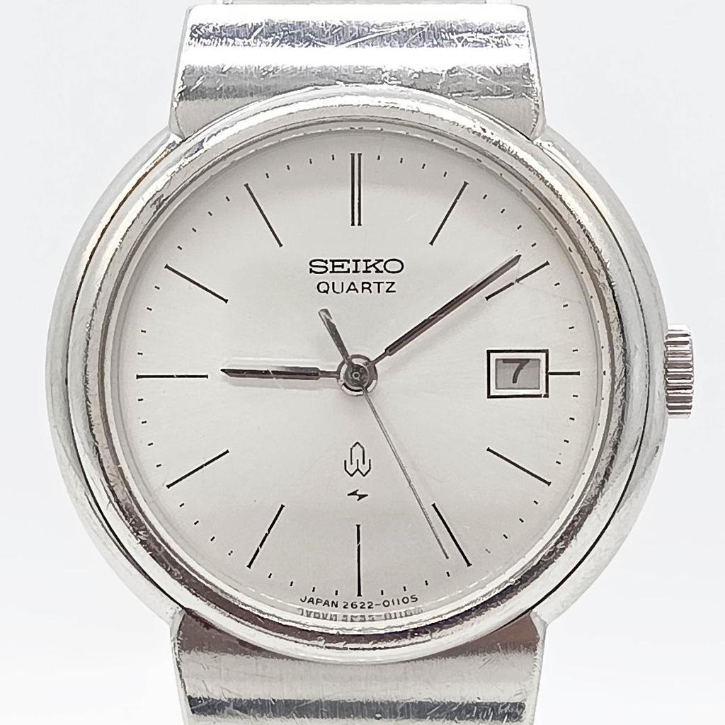 [USED] 371 Free Shipping Battery Replaced SEIKO Quartz Watch Silver