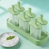 6Pcs Ice Cream Mold Plastic Popsicle Maker for Homemade Fruit Ice Cream Yogurt Popsicles Chocolate Pudding Molds for Children