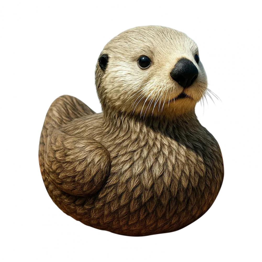 Sea Duck Ornament Sea Duck Figurine Sea Figurine Set for Home Office Decor Turtle Dolphin Whale Beaver Octopus Statues for Ocean