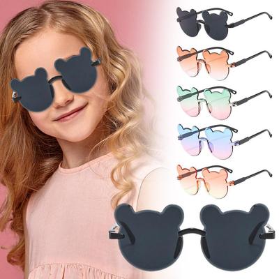New Bear Shape Sun Sunglasses For Children Fashion Sunglasses Shades Trendy Girls Eyeglasses An W1S5